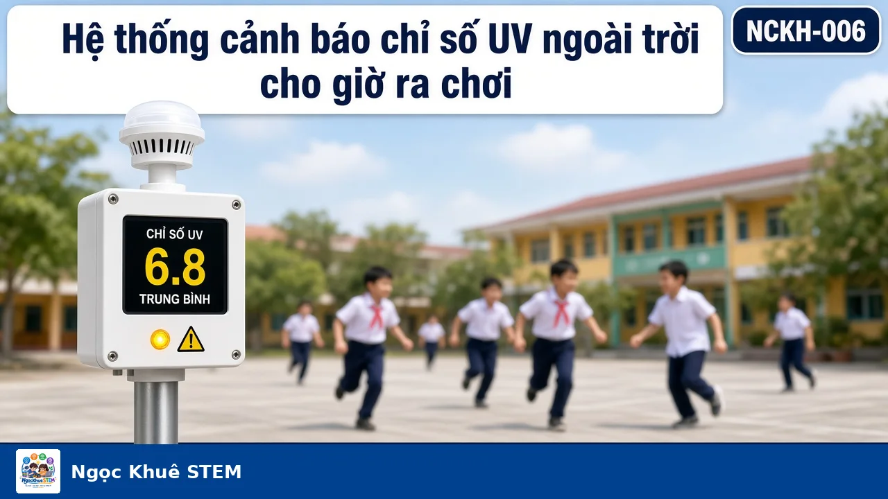 Hệ thống cảnh báo chỉ số UV ngoài trời cho giờ ra chơi